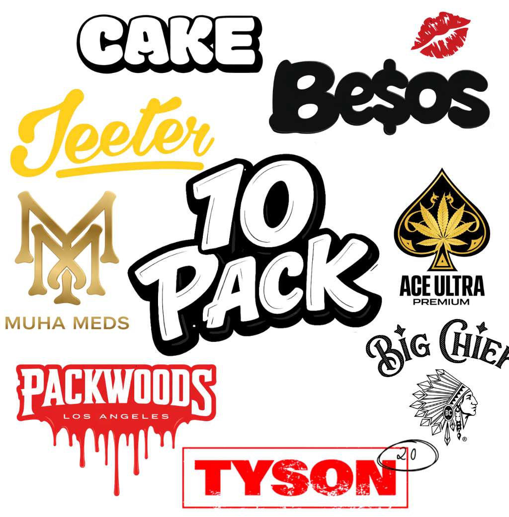 10 Wax pack - ¡Sabores y marcas al azar! + ¡Comestible gratis!