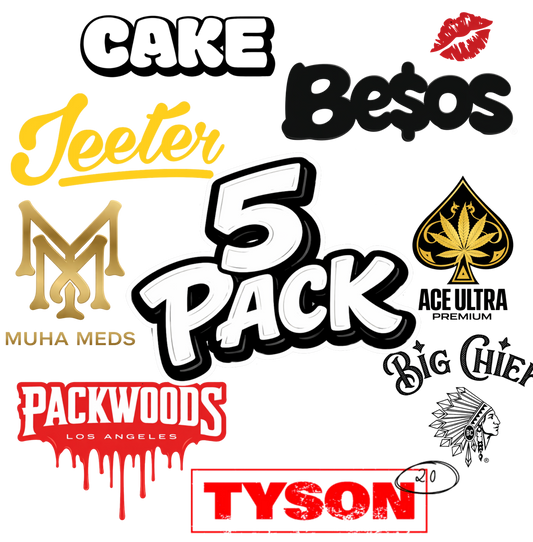 5 Wax pack - ¡Sabores y marcas al azar! + ¡Comestible gratis!