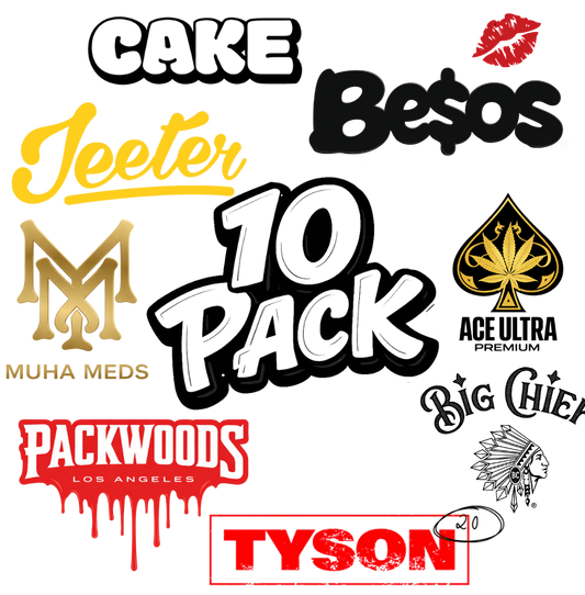 10 Wax pack - ¡Sabores y marcas al azar! + ¡Comestible gratis!